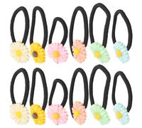 HINTRMENT 30 Pcs Élastiques à Cheveux en Plastique Fleurs Marguerite, Tenue pour Cheveux Moyens ou Épais, Accessoire de Coiffure Féminin Élégant et Pratique