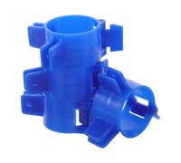 HINTRMENT 4 Pièces Support de Fixation en Plastique Bleu pour Pieds de Table Pliants Diamètre 45mm, Équerres d'angle Robustes pour Mobilier Camping-Car, Stabilité Renforcée et Démontage