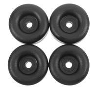 HINTRMENT 4pcs Patins Antidérapants en Caoutchouc Rond pour Camion et Remorque, Amortisseurs de Vibrations Noirs, Coussin Tampon pour Environnement de Travail