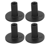 HINTRMENT 4pcs Tee de Golf en Silicone Noir Léger pour Entraînement sur Tapis, Performance Optimisée, Accessoires Indispensables pour Practice de Golf