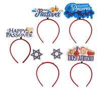 HINTRMENT 5pcs Serrage-tête Décoratif pour Cheveux de Fille en Feutre Design Lettre, Accessoires pour Fête Pessah et Cosplay, Décoration Cheveux pour Party