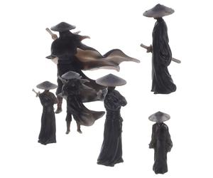 HINTRMENT 6pièces Figurines Épée Miniatures Guerriers Asiatiques Décorations Chinoises pour Tableau de Bord Voiture Bureau Ornements de Bureau pour Intérieur Camion Homme Noël