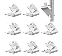HINTRMENT 8pcs Crochets de Fixation pour Réfrigérateur en Acier Inoxydable Surface Polie, Support Solide pour Étagère de Congélateur, Clips Résistants pour Clayette Frigo