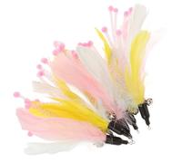 HINTRMENT 8pcs Jouets à Plumage pour Chat Clochettes, Stimulation des Instincts de Chasse, Accessoires Attachables pour Poignées de Porte et Chaises