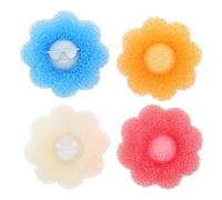 HINTRMENT Balle de Lavage en Éponge Pu Anti Poils pour Machine à Laver, Lot de 4pcs Design Anti-câble pour Attrape Poils Animaux et Nettoyage Intérieur