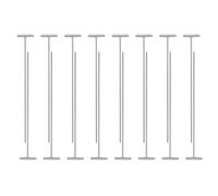 HINTRMENT Barres de Porte en Fer pour Cage à Pigeons, Ensemble de 16 Pièces, Mécanisme Flexible à Bande Polyvalente, Remplacement pour Porte de Pigeonnier Blanc