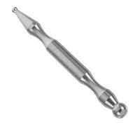 HINTRMENT Bâton de Massage D'acupression Manuel en Acier Inoxydable Argenté pour Massage des Tissus Profonds du Cou Dos Paquet Portable Pratique