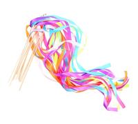 HINTRMENT Bâtonnets de Ruban pour Fête de Mariage 10pcs en Bois Bien Conçus Rubans Colorés, Faciles à Transporter pour Garçon et Filles Lors de Fêtes D'anniversaire ou Couleur Aléatoire