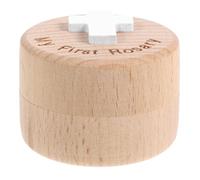 HINTRMENT Boîte à Bijoux en Bois pour Chapelet - Coffret de Rangement Vintage Petit Format - Organisateur Portable pour Bagues, Colliers et Boucles D’oreilles - Présent Première Communion