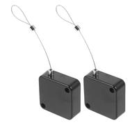 HINTRMENT Boîte à Câbles Rétractable Antivol Automatique en Plastique et Fil D'acier, Lot de 2 Pièces, Design Élégant pour Articles Ménagers et Produits Électroniques