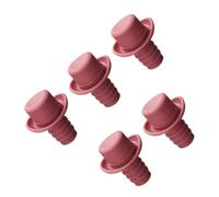 HINTRMENT Bouchons de Bouteille de Vin et Prévention des Altérations de Goût en Silicone Lot de 5 Pièces Rouge Étanchéité Hermétique Forme Chapeau Créative pour Bar et Fête