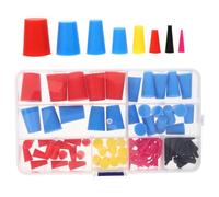 HINTRMENT Bouchons en Silicone Coniques Étanchéité Sécurisée pour Laboratoire 100 Matériau Silicone Solide, Adaptés pour Revêtement en Poudre et