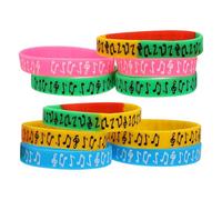 HINTRMENT Bracelets en Silicone pour Festival de Musique Électrique, 10 Pièces, Confortables à Porter, Design Classique Notes Syllabiques, pour Concert