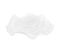 HINTRMENT Broche Épingle Fleur 3d en Organza Beige avec Bords Ondulés, Design Élégant et Exagéré pour Femmes, Fixation Sécurisée pour Banquets et Soirées