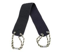 HINTRMENT Ceinture Exfoliante Corps en Matériau Synthétique Noir, Longue Bande avec Poignées, Design Suspendu, pour Salle de Bain, Peau Douce et Accélère le Métabolisme