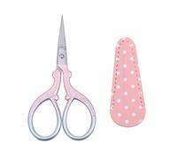 HINTRMENT Ciseaux à Broder en Métal Légers et Portables Étui en Cuir Rose, Outil de Couture Précis pour Broderie et Travaux de Couture