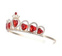 HINTRMENT Coiffe Élégante de Couronne Cœur Orange, Serrage-tête en Cuivre et Acrylique, Petite Taille, Accessoire de Mariage Délicat pour Coiffure de Mariée, Diadème Mariage Femme Reine