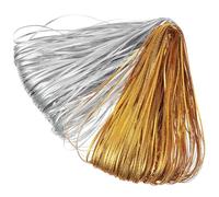 HINTRMENT Cordons à Tresser pour Cheveux 2 Pièces en Fil Doré et Argenté 3 Mm, Accessoires pour Tresses et Coiffures Bohèmes, Ficelle Décorative pour Fêtes et Festivals