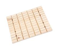 HINTRMENT Coussinet en Bois Naturel pour Pattes de Lapin et Cochon d'Inde Design à Trous, Planche à Gratter Pratique pour Usage Domestique et Animaleries