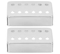 HINTRMENT Couvercle de Micro de Guitare Électrique en Cuivre Argenté 2pcs, Protection des Micros et Dissipation Thermique pour Accessoires Guitare
