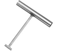 HINTRMENT Crochet en Acier Inoxydable 16 Cm Diamètre 8 Mm pour Levage Plaque D'égout, Poignée en T Antidérapante, Outil Multifonction pour Regard et Porte Roulante, Usage Industriel