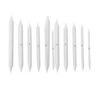 HINTRMENT de 12 Estompes en Papier Blanc Affûtables Lot de 2 pour Dessin Mélange et Lissage des Médias Secs Bloc de Papier Abrasif pour Art et Croquis