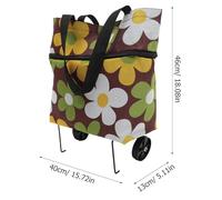 HINTRMENT de Courses avec roulettes Grand Chariot de Magasinage Portable Oxford Robuste Léger et Pratique pour Shopping Voyage et Lessive