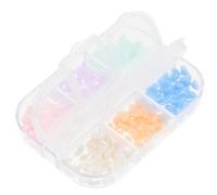 HINTRMENT Décorations pour Ongles Accessoires Pratiques pour Manucure Boîte de 6 Compartiments en Résine Cœur Changeant de Couleur Solaire Usage Personnel ou Professionnel