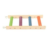 HINTRMENT Échelle à Oiseaux en Bois Naturel 4 Sections pour Perroquets et Perruches pour Cage à Oiseaux Support D’Exercice pour Griffes et Bec Activité Physique et Bien-