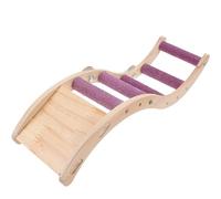 HINTRMENT Échelle pour Perroquet en Bois Pourpre, Sécurisé Qui Encourage l'exercice des Petits Oiseaux et Perroquets en Cage