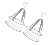 HINTRMENT Filet de Séchage Suspendu Blanc 2 Pièces en Tissu Maille Ventilée Portable pour Accessoires de Maquillage et Voyage