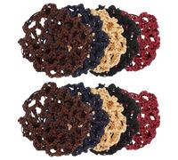 HINTRMENT Filets à Chignon Invisibles pour Danse et Usage Quotidien, Lot de 10 Pièces, Tissu Élastique Doux, Accessoires Cheveux Élégants pour Filles et Femmes