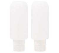 HINTRMENT Flacons de Voyage en Silicone Distributeurs Souples et Étanches 200ml Lot de 2 Voyage pour Shampoing et Gel