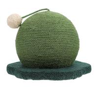 HINTRMENT Griffoir pour Chat Forme Boule en Corde de Coton et Bois, Tapis à Griffer Vert, Espace de Repos et Jeu Vie Quotidienne