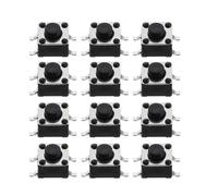 HINTRMENT Interrupteur à Bouton-poussoir Tactile Momentané 100pcs, Structure Solide en Plastique et Fer, Facile à Installer pour Applications Électroniques
