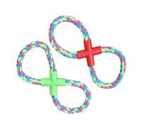 HINTRMENT Jouets à Mâcher pour Chiens en Coton 8 de Corde 2pcs, pour Chiots en Phase de Dentition, Améliore L'intelligence et Évite la Destruction des Meubles Couleur Couleur Aléatoire