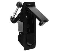 HINTRMENT Loquet à Compression en Alliage de Zinc Noir Levier Réglable et Gâche Surélevée pour Serrure D'armoire Haute et Basse Tension et Armoires LED