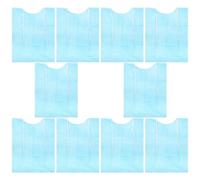 HINTRMENT Lot de 10 Bavoirs Jetables pour Adultes, Légers Papier, Design Ajustable et Facile à Porter, Protège-vêtements pour Seniors et Repas
