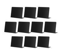 HINTRMENT Lot de 10 Mini Tableaux Noirs en Pvc Légers pour Affichage de Prix et Messages, pour Restaurant, Buffet ou Événement