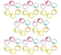 HINTRMENT Lot de 100 Marqueurs de Mailles Spirale en Fer Verrouillables, Compacts et Portables, pour Tricot et Crochet Lors D'activités Extérieures Voyage