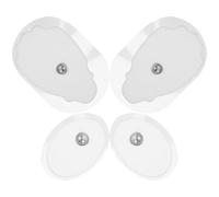 HINTRMENT Lot de 2 Paires de Patchs de Massage Professionnels en Silicone Souple et Tissu Non Tissé Coussinets Portables pour Électrostimulateur Compatibles Stimulation Musculaire et