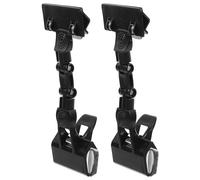 HINTRMENT Lot de 2 Pinces à Dessin Réglables Double Tête Noires, Porte-documents Flexibles Multi-usages pour Planches à Dessin, Clips de Croquis pour Artistes, Étudiants et Bureau