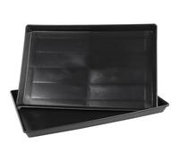 HINTRMENT Lot de 2 Plateaux en Plastique Noir pour Cage D'oiseau et Cage à Chien, Étanches et Faciles à Nettoyer, Adaptés pour Maison et Animaux de Compagnie