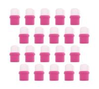 HINTRMENT Lot de 20 Bouchons de Trempage pour Ongles Professionnels Pratiques et Réutilisables Couleur Rose Adaptés pour Manucure et Pédicure Outil de Dissolvant D’Ongles pour Nail Art
