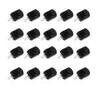 HINTRMENT Lot de 20 Interrupteurs à Bouton-poussoir en Cuivre Noir pour Lampe de Poche Électrique, Portable, Remplacement Pratique Marche/arrêt pour Lampe Torche