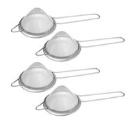 HINTRMENT Lot de 4 Passoires à Mailles Fines Coniques en Acier Inoxydable 8,5 Cm pour Filtration D’huile Chaude et Thé, Tamis Ergonomiques Cuisine Domestique et Professionnelle