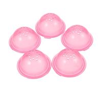 HINTRMENT Lot de 5 Bouchons en Plastique Rose pour Tunnels de Cage à Hamster et Chinchilla, Accessoires DIY pour Labyrinthes et Modules Extérieurs, Compatibles Tubes Plastiques, Ventilation