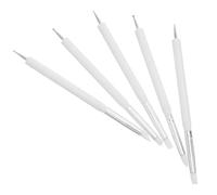HINTRMENT Lot de 5 Outils en Silicone et Acier Inoxydable pour Modelage D'argile Polymère, Stylo à Pointiller Double Extrémité, pour Poterie et Projets DIY Créatifs