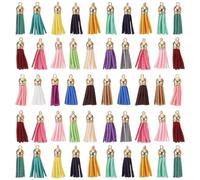 HINTRMENT Lot de 50 Pendentifs Porte-clés en Cuir Coloré, Décorations Artisanales pour Créations Diy, Accessoires pour Paquet et Bijoux Faits Main Couleur Aléatoire