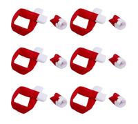 HINTRMENT Lot de 6 Chapeaux et Écharpes Mini Décor Bouteille Vin Noël Décoration Créative Légère Rouge